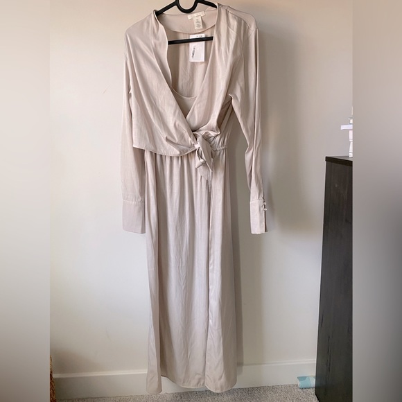 🐣NWT H&M MAMA Nursing Wrap-front Maternity Dress SIZE S - Picture 5 of 10